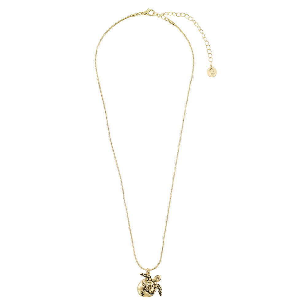 &quot;Give Back&quot; Hatching Sea Turtle 16&quot; Necklace