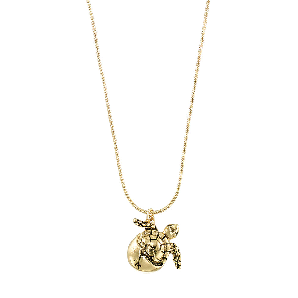 "Give Back" Hatching Sea Turtle 16" Necklace