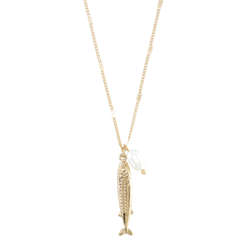 Double-Sided Sardine Pearl 16" Necklace