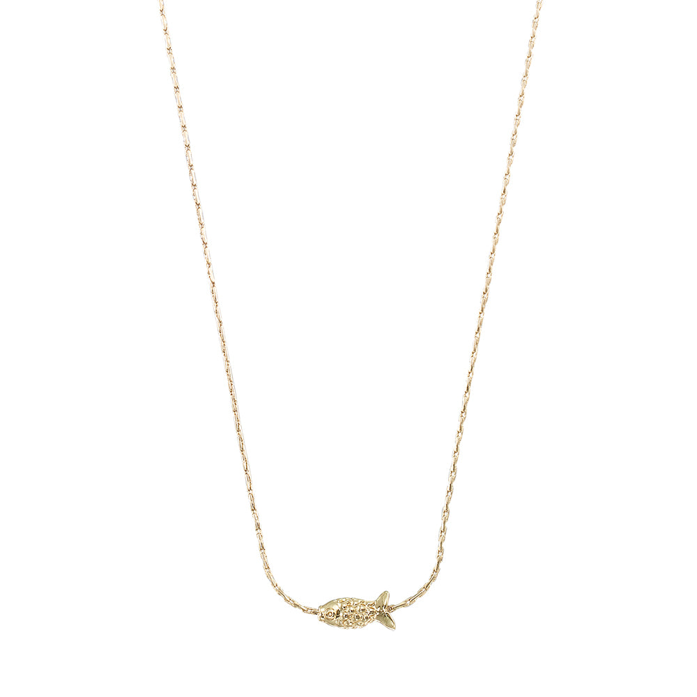 Mini Sardine Bead Chain 15" Necklace