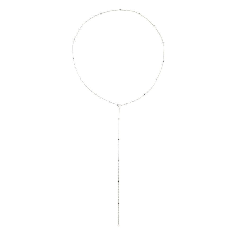 Adjustable Long Bead Y-Chain Necklace