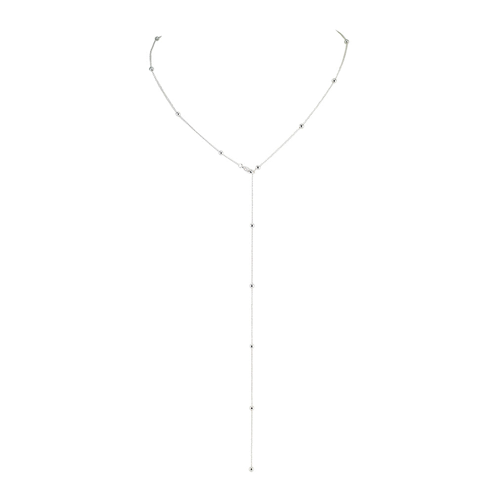 Adjustable Long Bead Y-Chain Necklace