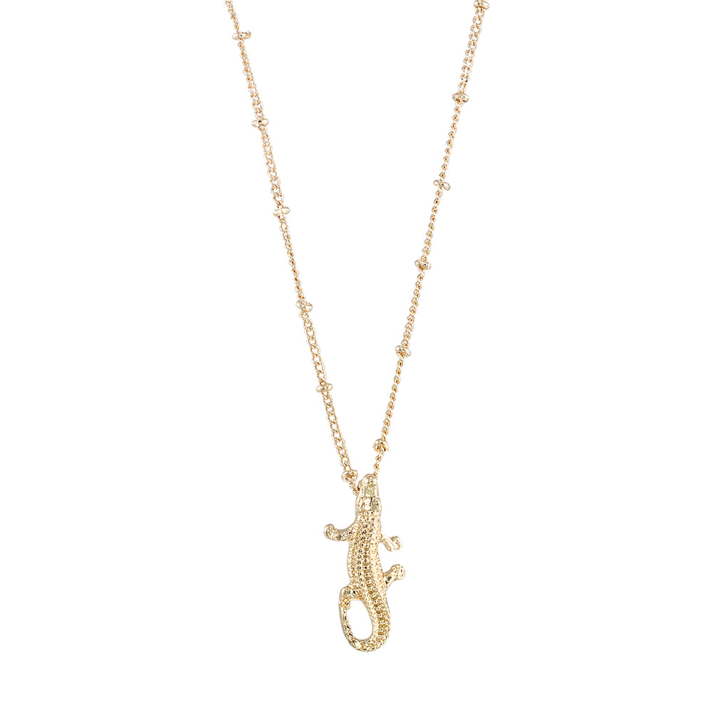 Textured Crocodile 16" Necklace
