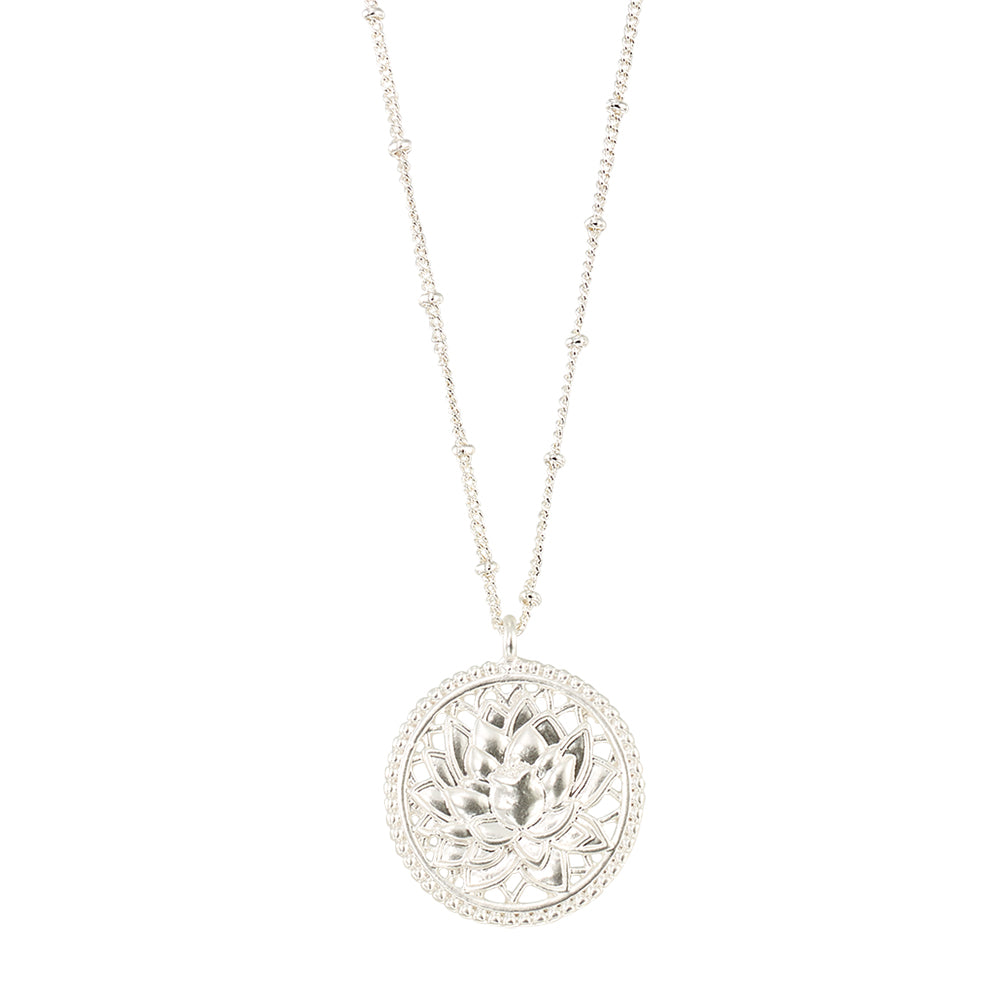 Lotus Flower Pendant 16" Necklace