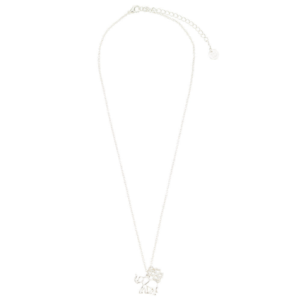 &quot;Lucky&quot; Elephant &amp; Clover 16&quot; Necklace
