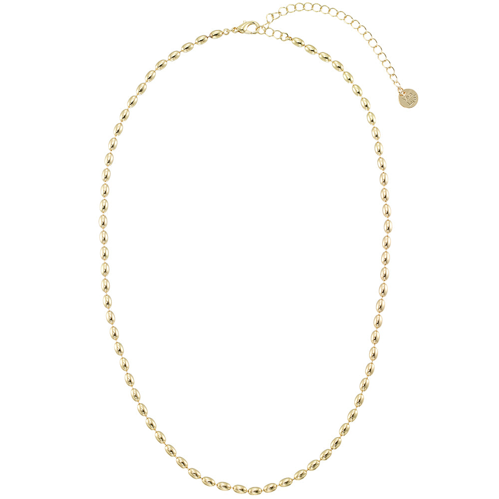 Metal Rice Bead 16″ Necklace