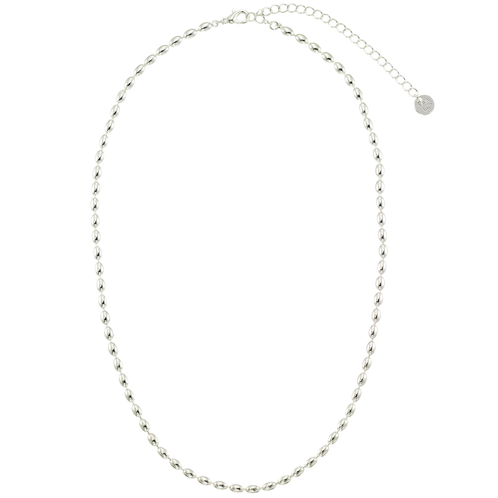 Metal Rice Bead 16″ Necklace
