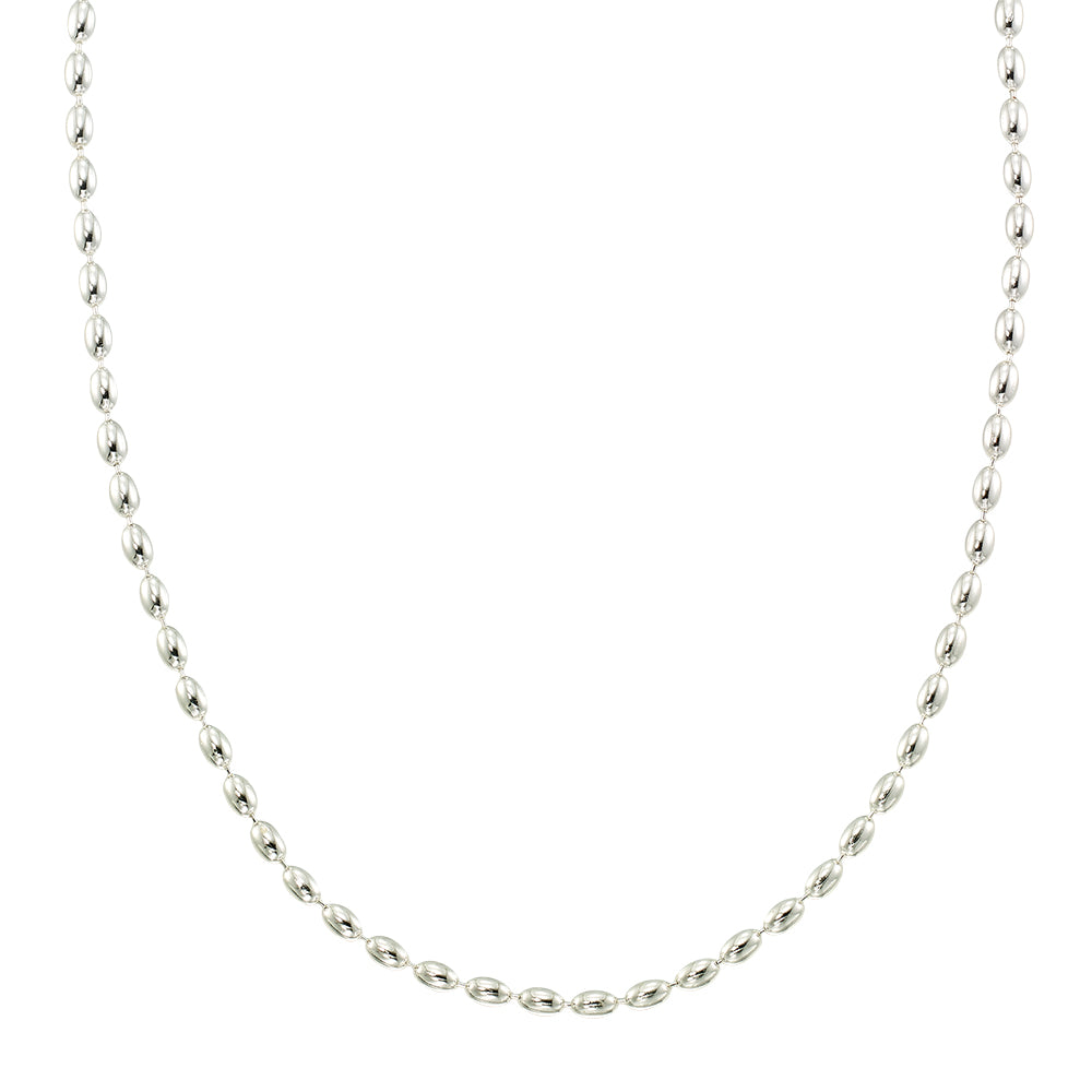 Metal Rice Bead 16″ Necklace