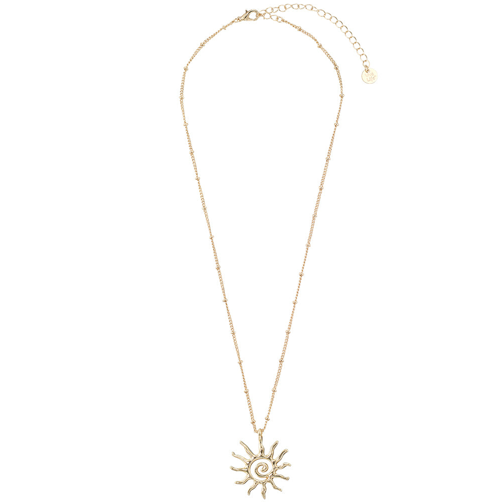 Sun Pendant 16″ Necklace