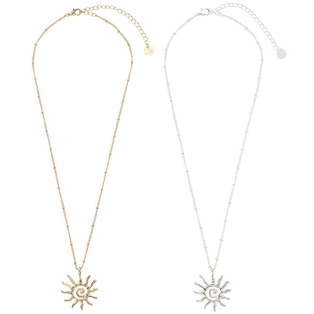 Sun Pendant 16″ Necklace