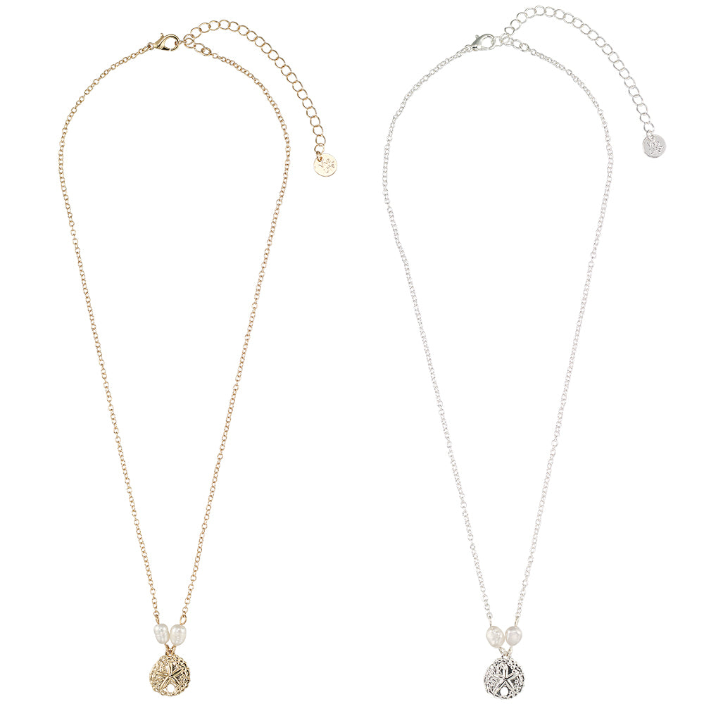 Sand Dollar Pearl Necklace