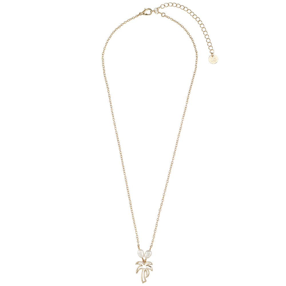 Palm Tree Pearl Necklace