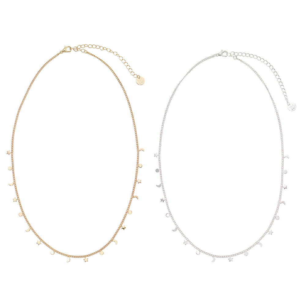 Mini Moon & Stars Chain Bracelet