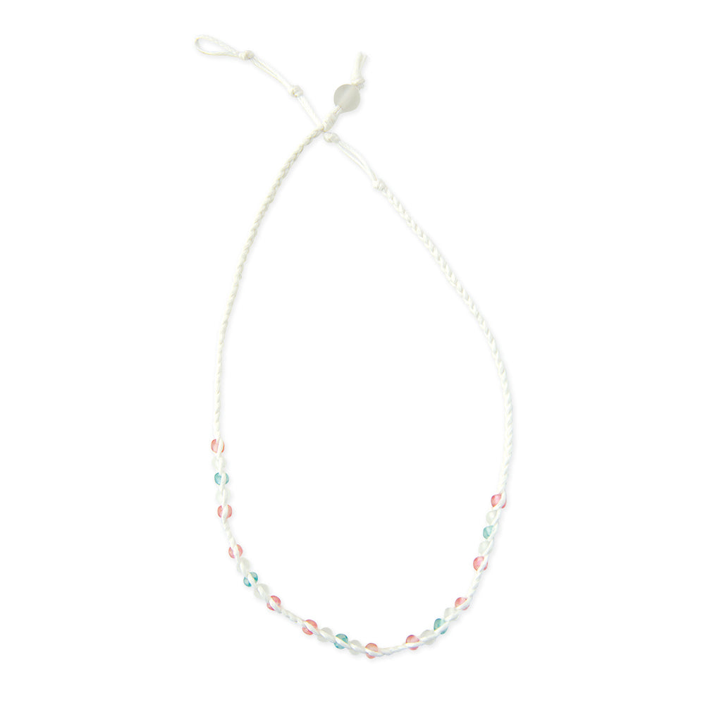Frosted Bead Station Necklace