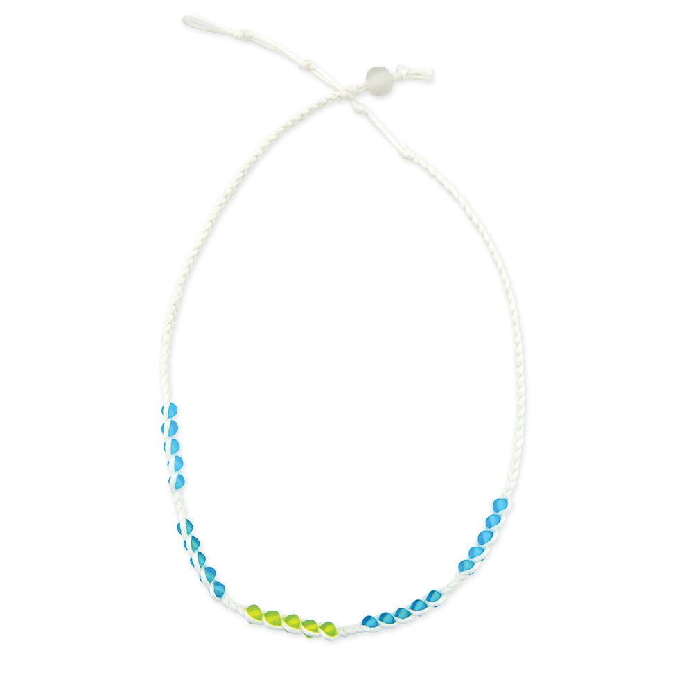 Frosted Bead Station Necklace