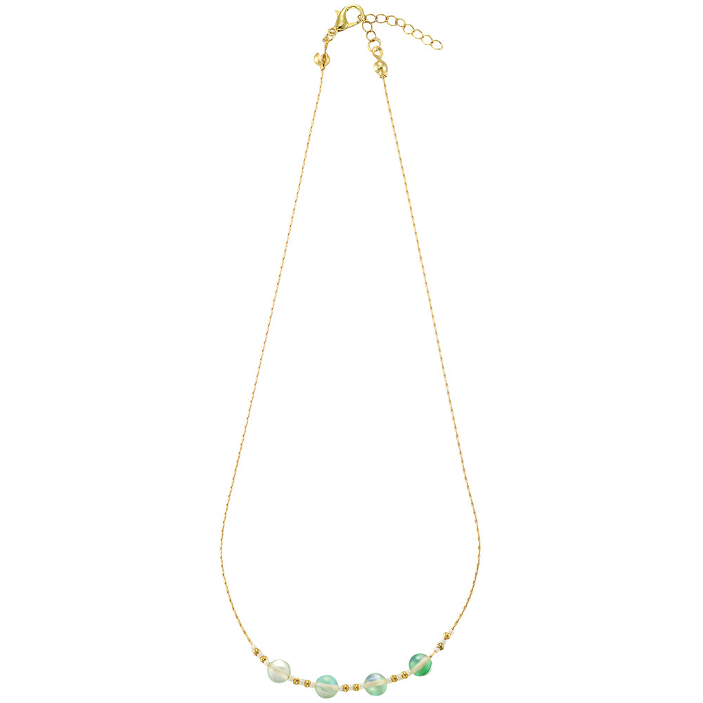 Frosted Glass Bead Necklace