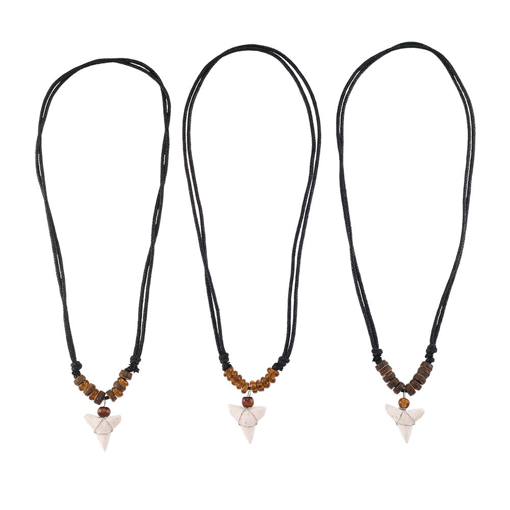 Coco & Glass Beaded Sharktooth 16" Necklace