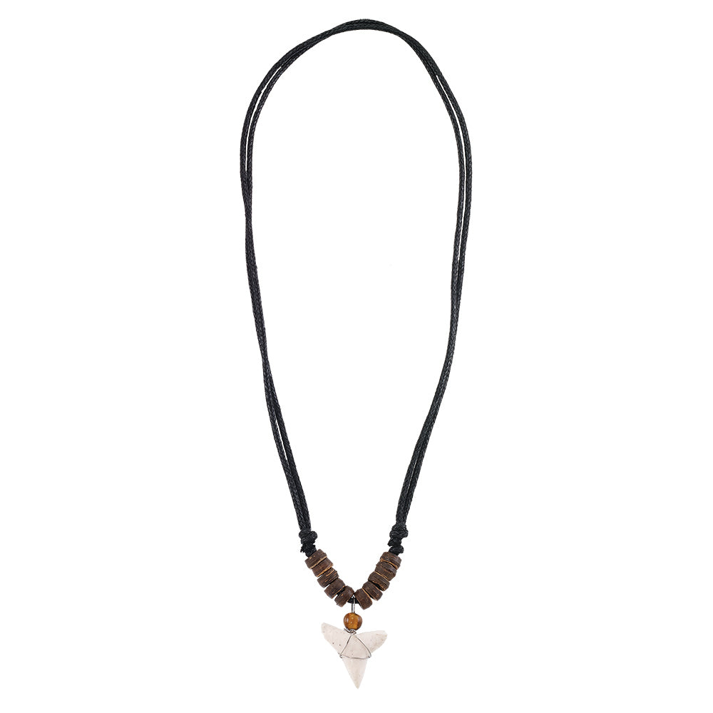Coco & Glass Beaded Sharktooth 16" Necklace
