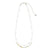 Silver Double Stone 16" Necklace