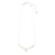 Silver Cross Stone 16" Necklace