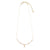 Gold Cross Stone 16" Necklace
