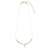 Gold Cross Stone 16" Necklace