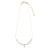 Gold Cross Stone 16" Necklace