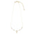 Gold Cross Stone 16" Necklace