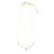 Gold Cross Stone 16" Necklace