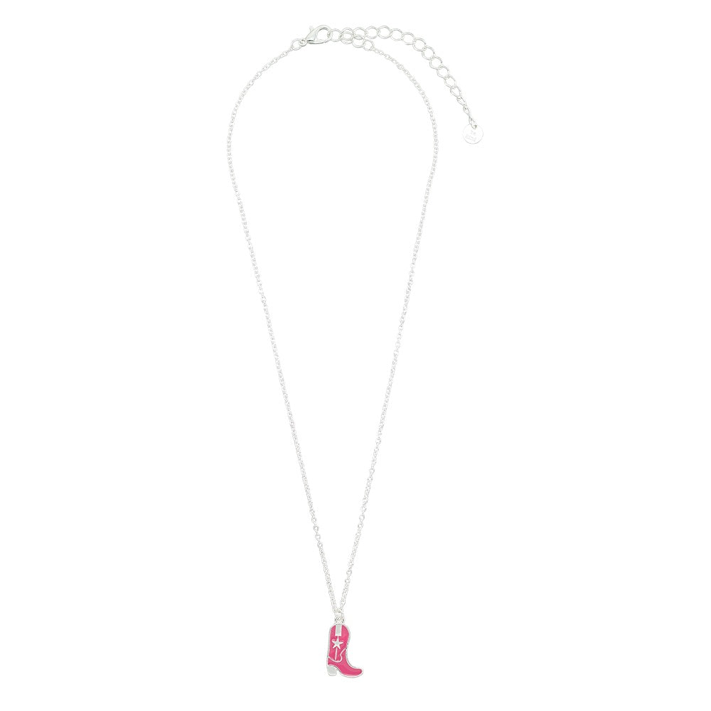 Enamel Cowboy Boot 16&quot; Necklace