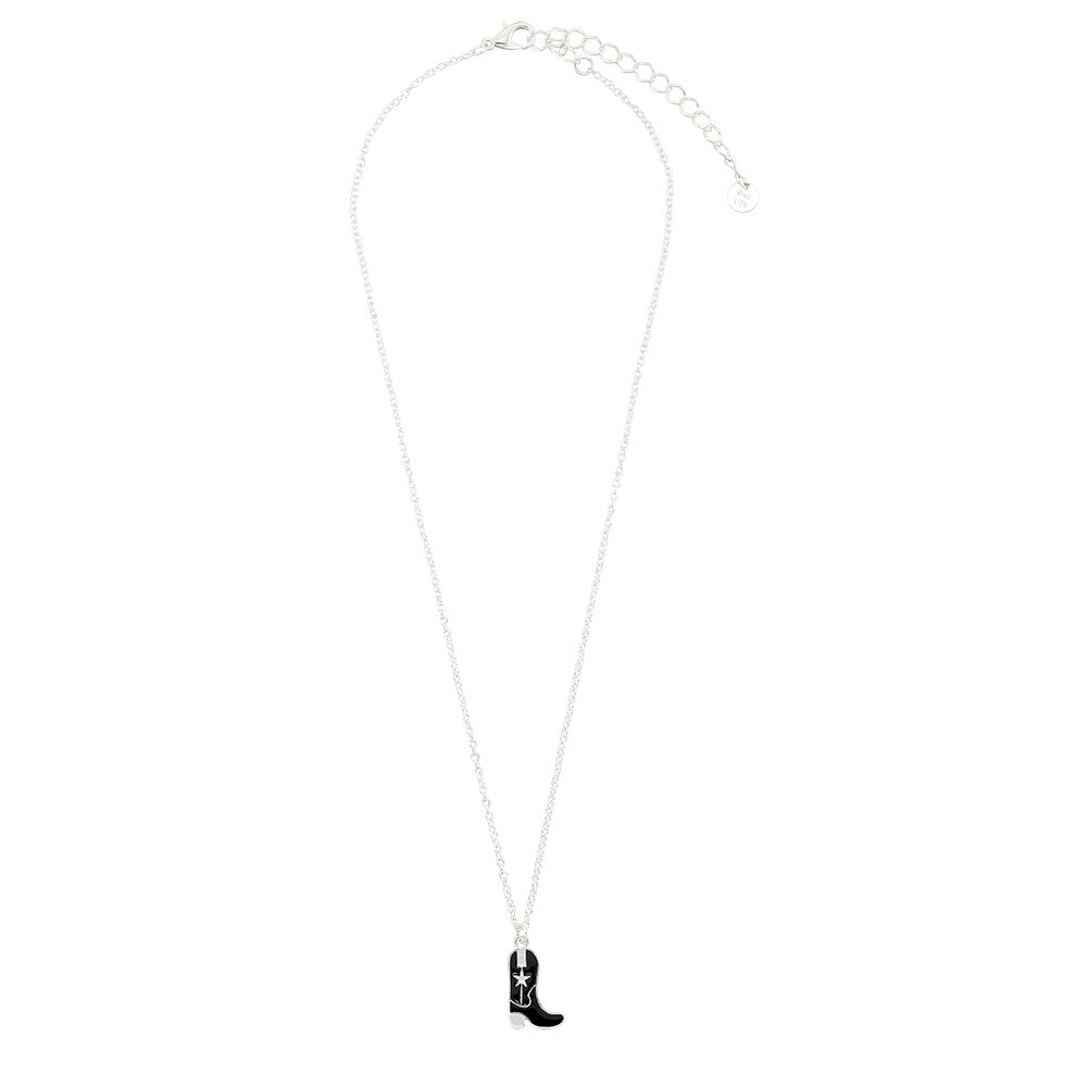 Enamel Cowboy Boot 16&quot; Necklace