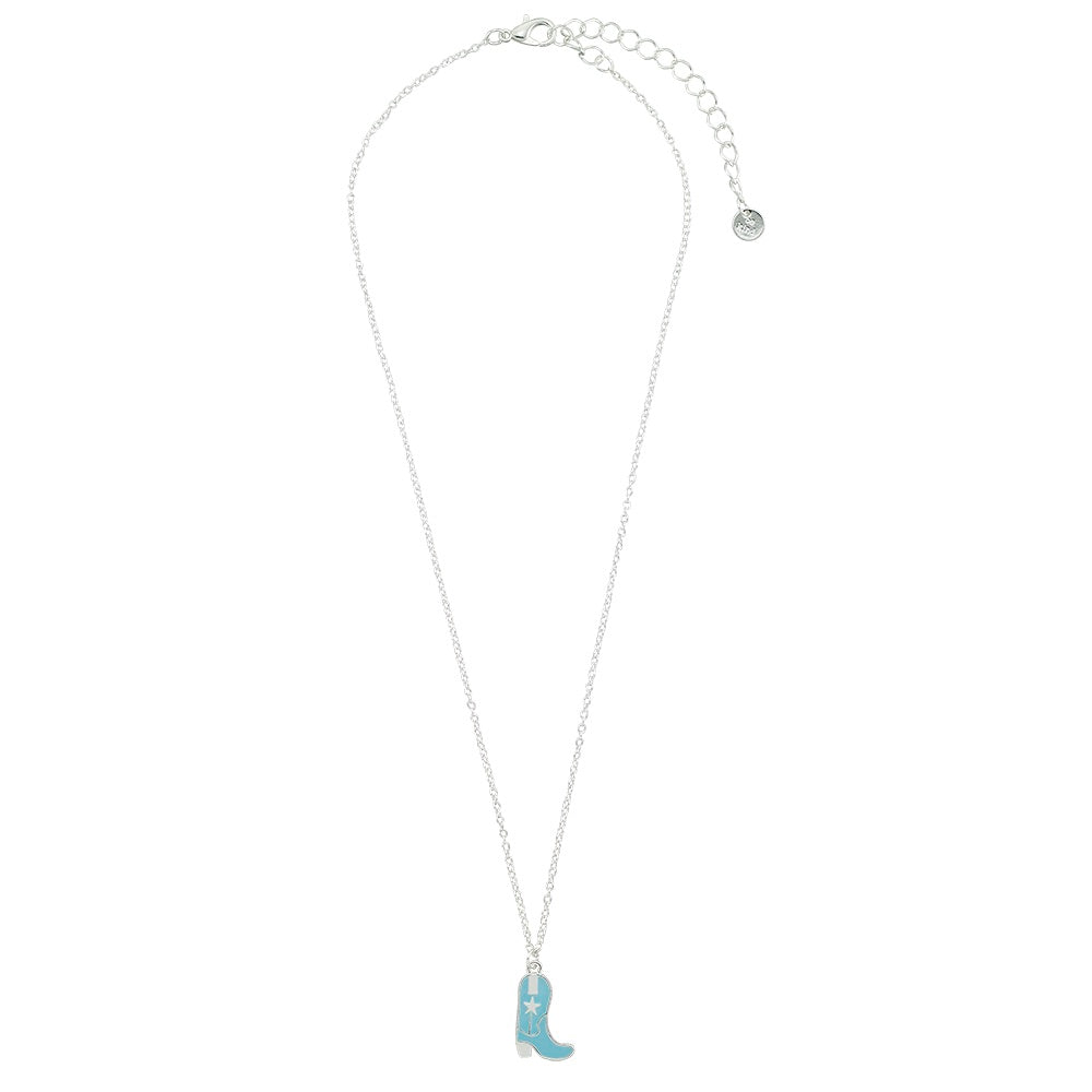 Enamel Cowboy Boot 16&quot; Necklace