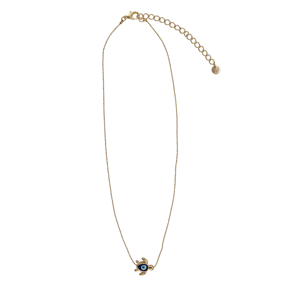Enamel Eye of Protection Turtle 15&quot; Necklace