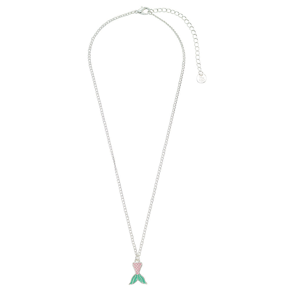 Enamel Mermaid Tail 16&quot; Necklace