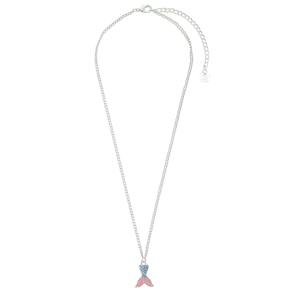 Enamel Mermaid Tail 16&quot; Necklace