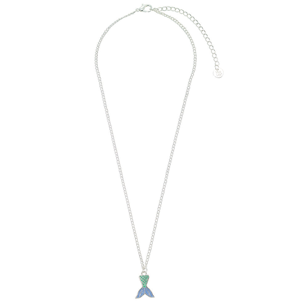 Enamel Mermaid Tail 16&quot; Necklace