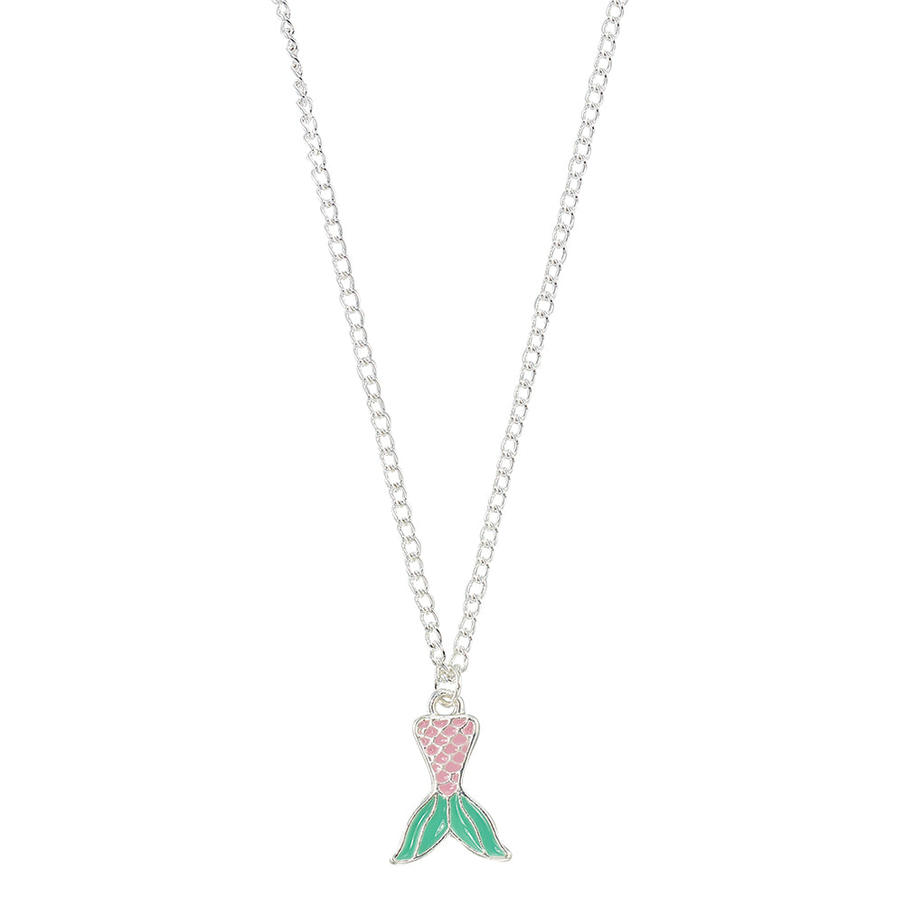 Enamel Mermaid Tail 16" Necklace