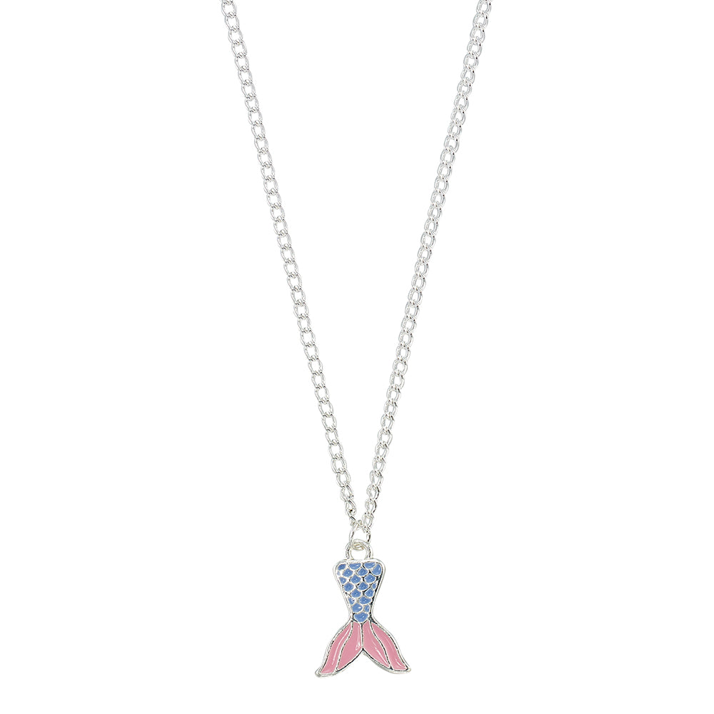 Enamel Mermaid Tail 16" Necklace