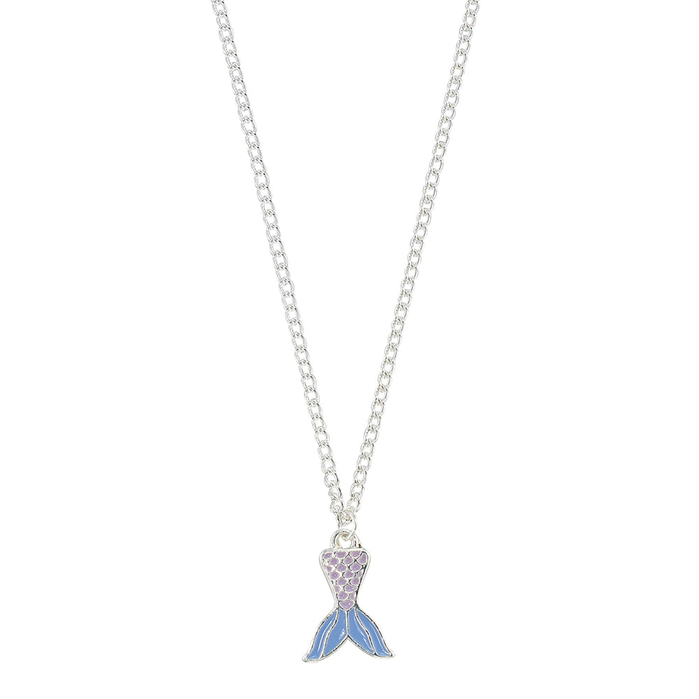 Enamel Mermaid Tail 16" Necklace