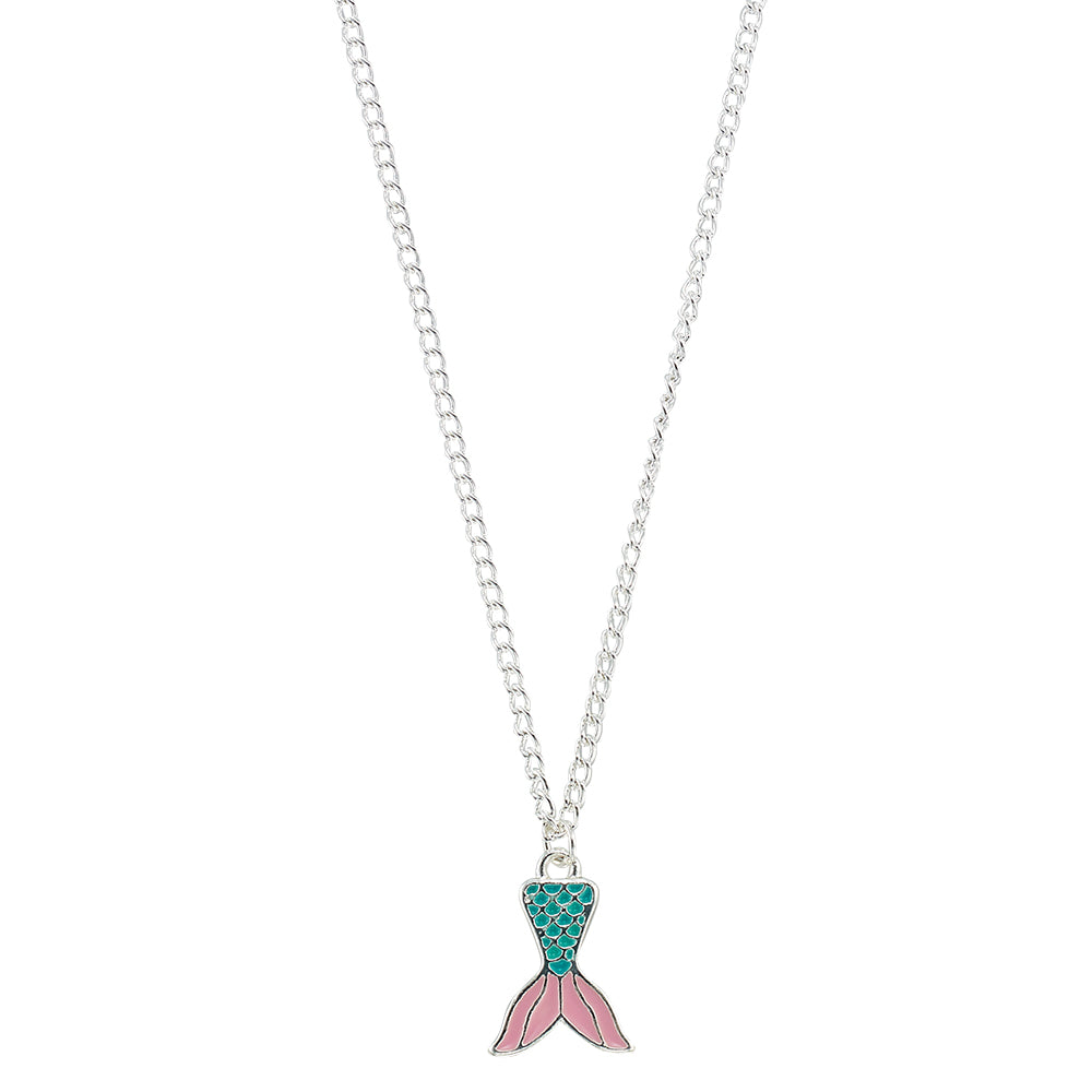 Enamel Mermaid Tail 16" Necklace