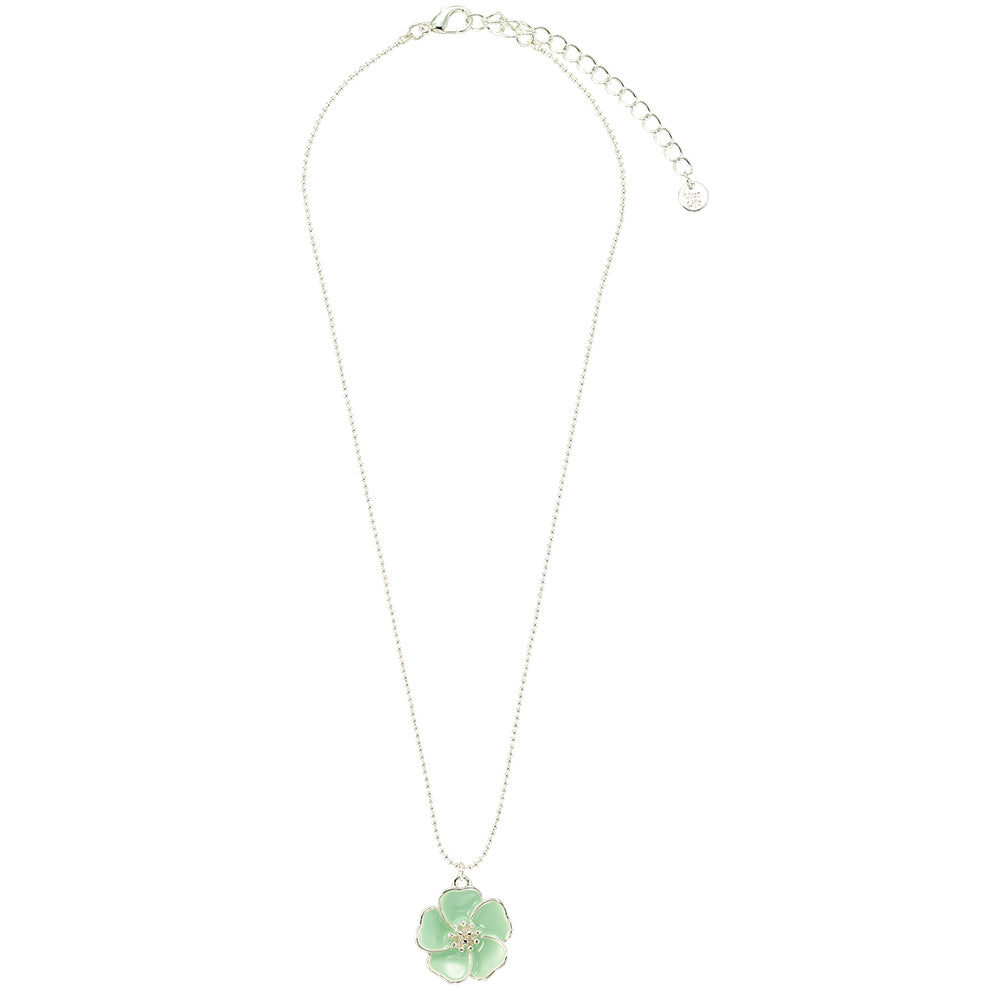 Enamel Flower Necklace