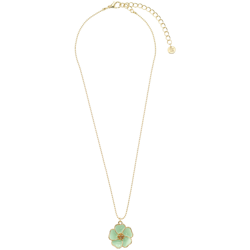Enamel Flower Necklace