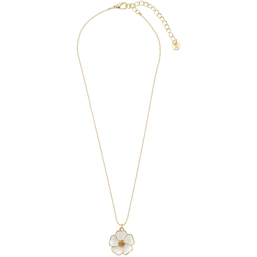 Enamel Flower Necklace