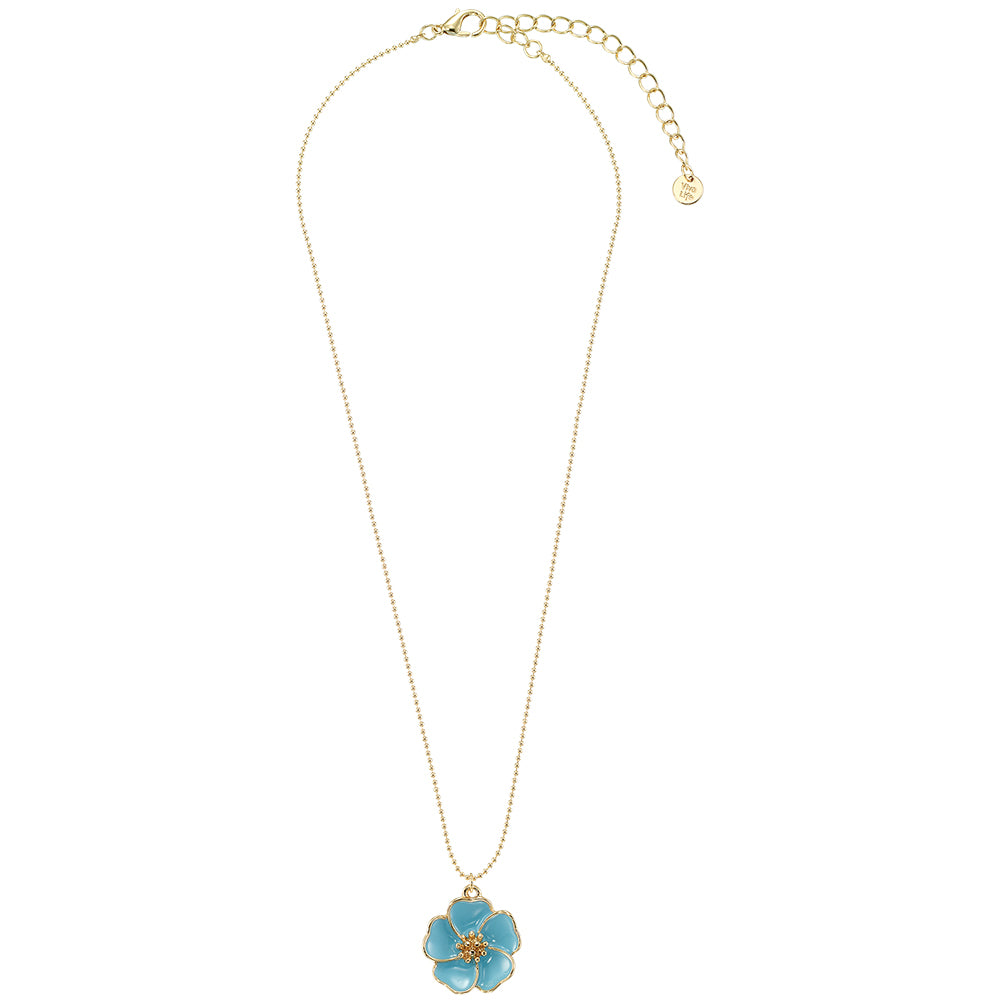 Enamel Flower Necklace
