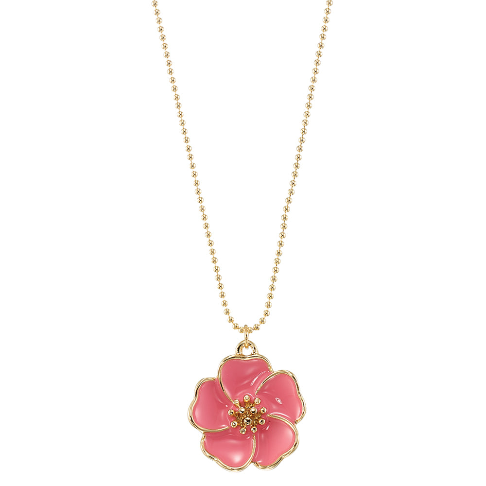 Enamel Flower Necklace