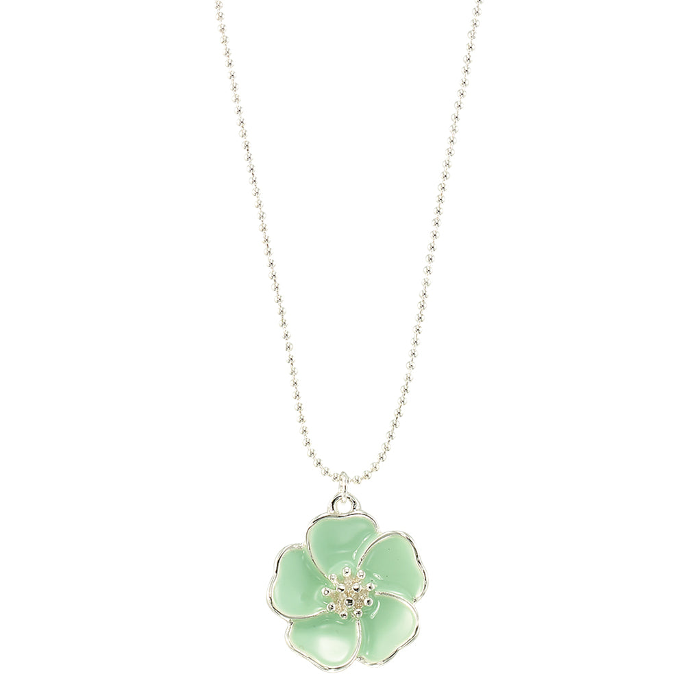 Enamel Flower Necklace