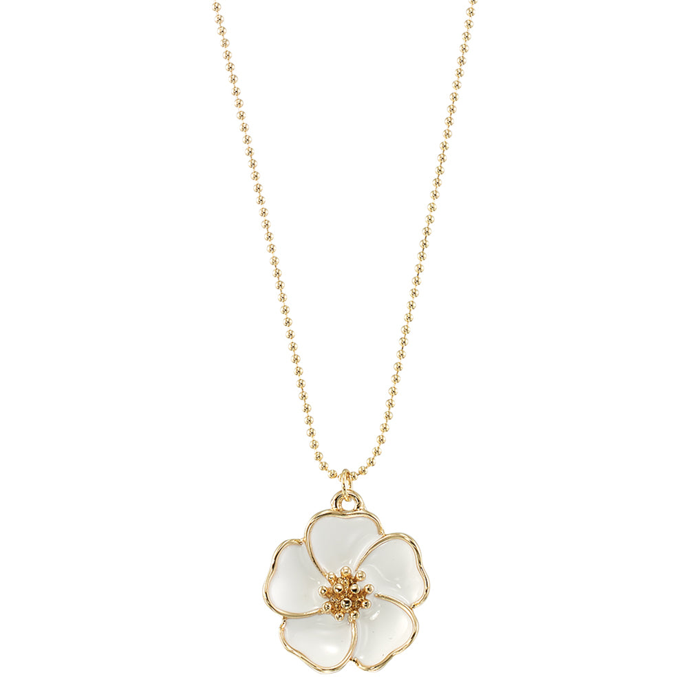 Enamel Flower Necklace