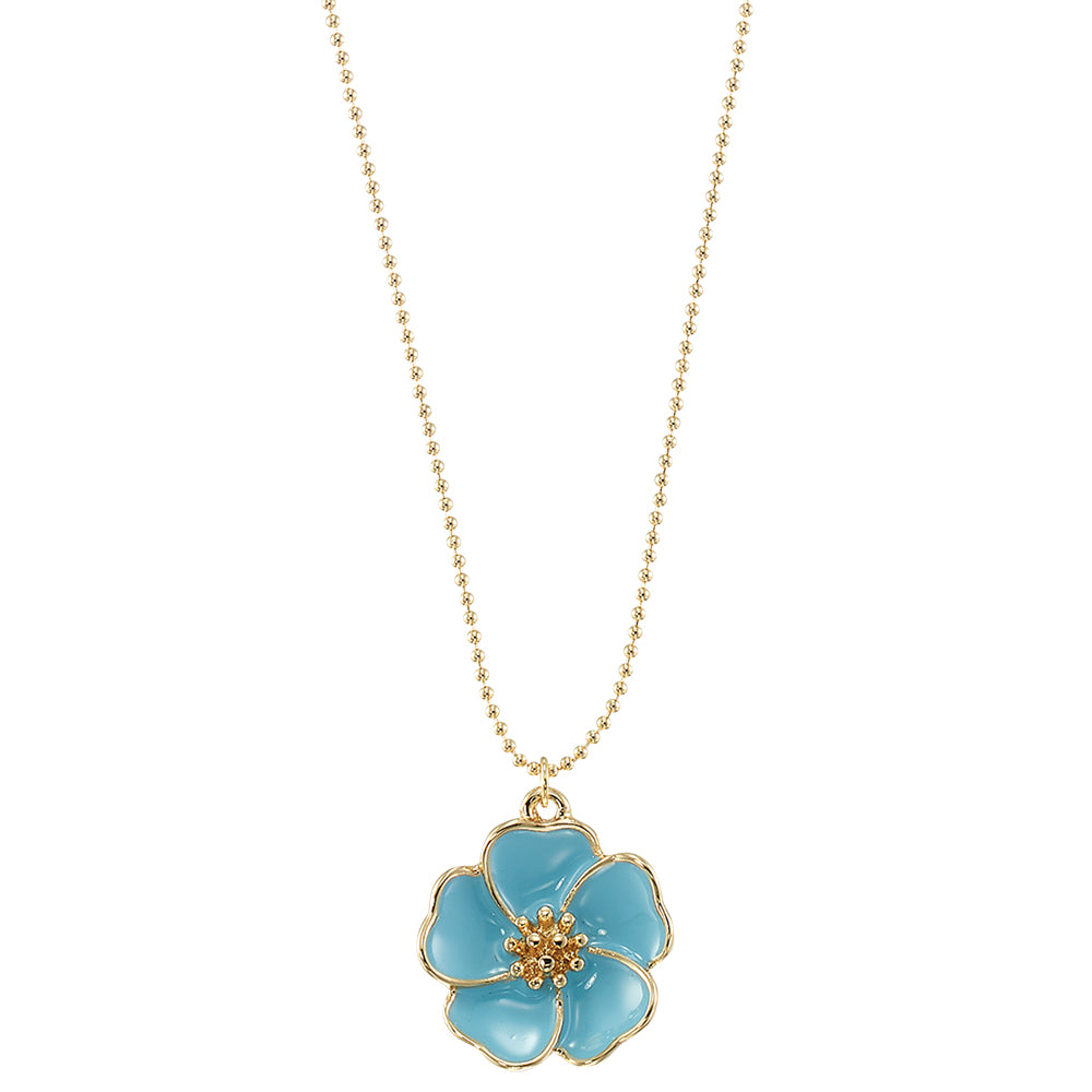 Enamel Flower Necklace