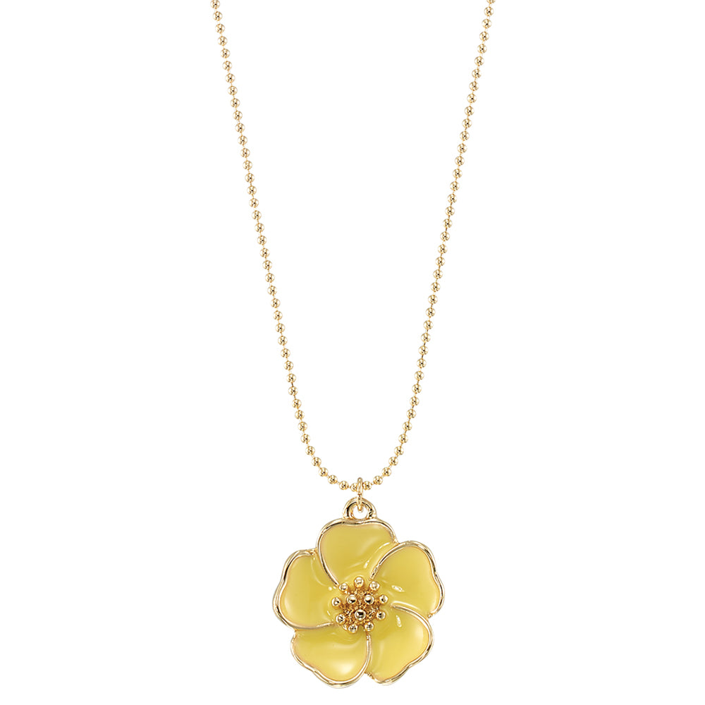 Enamel Flower Necklace