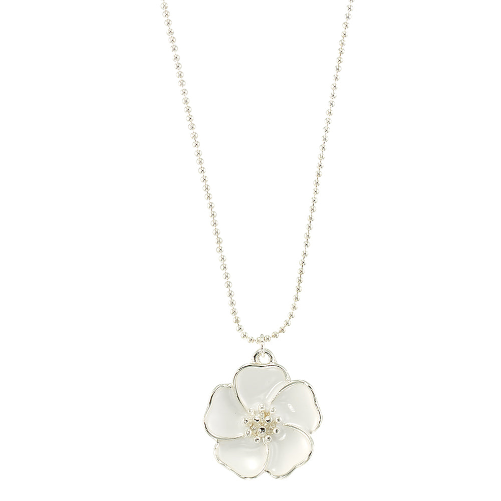 Enamel Flower Necklace